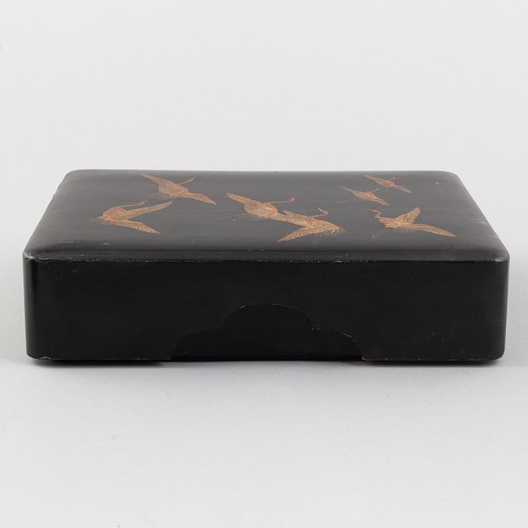 Two Japenese lacquer boxes, Meiji (1868-1912).