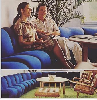 Jan Ekselius, a modular sofa, 'Etcetera Modul', J.O. Carlssons Möbel AB, Vetlanda, Sweden 1970s.