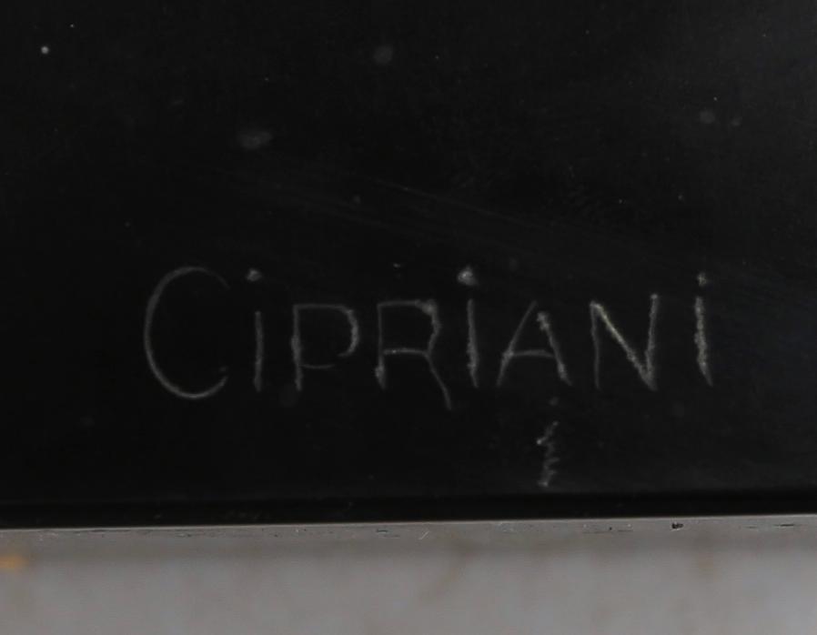 SKULPTUR, bronserad metall, signerad Cipriani, 1900-tal.