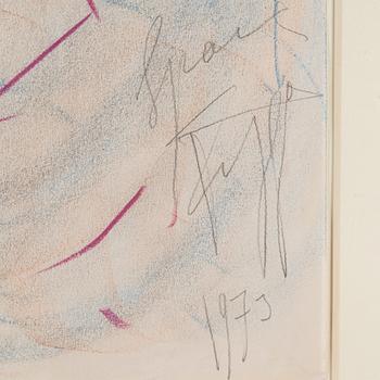 EDDIE FIGGE, pastel on paper, signed and dated 1973.