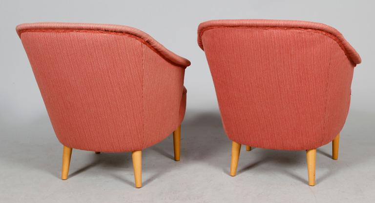 FÅTÖLJER, 1 par, Carl Malmsten.