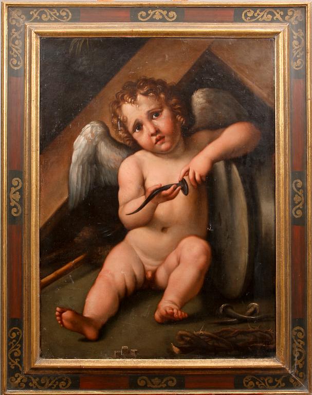 OKÄND KONSTNÄR, olja på uppfodrad duk. Italien, 16/1700-tal.