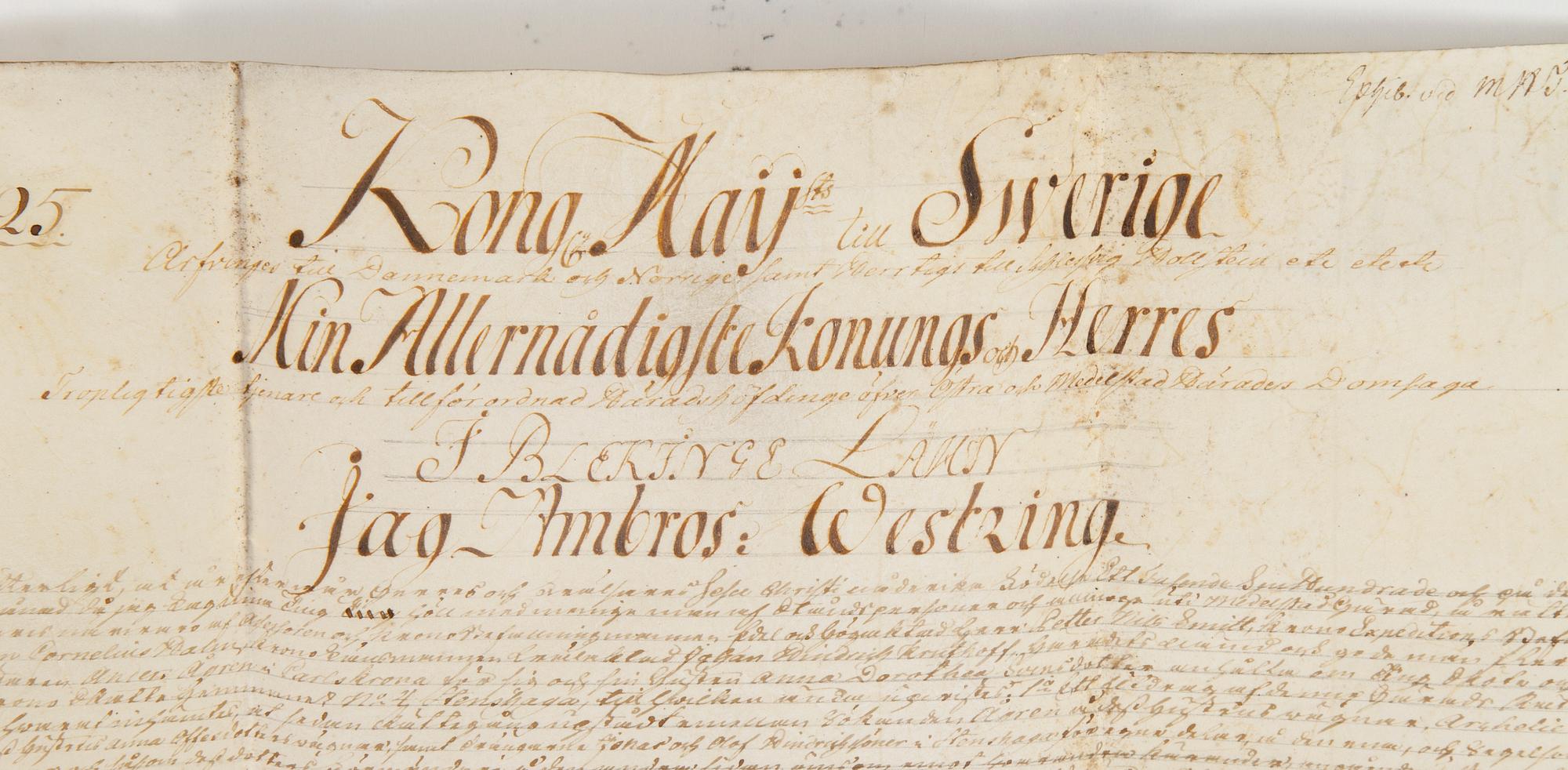 DOKUMENT, pergament, daterat 1808.