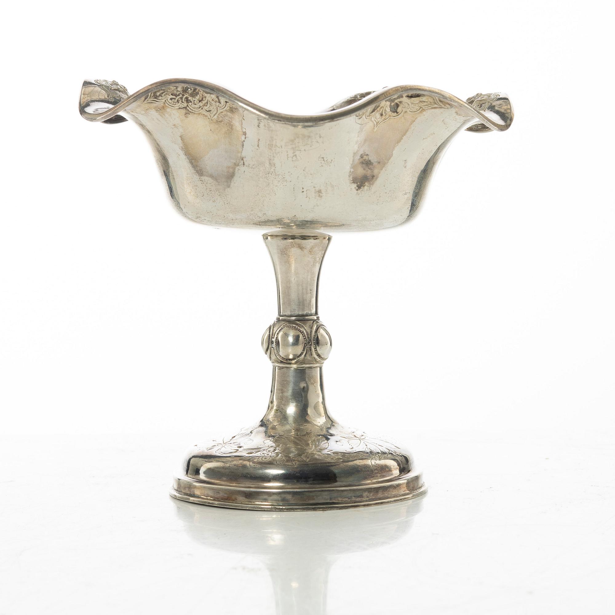 Gustav Dahlgren, bowl on foot, silver, Malmö 1862.