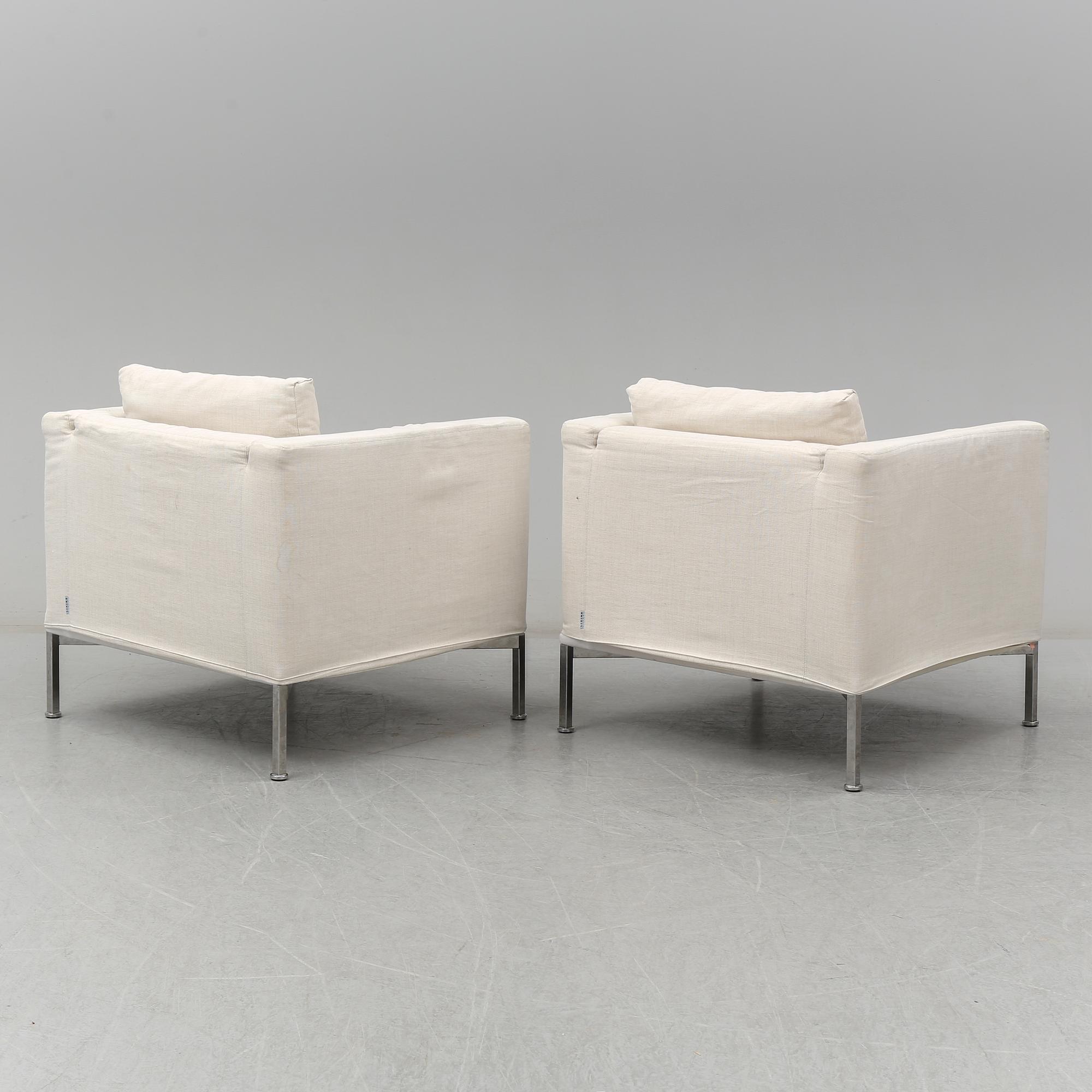 A pair of 'Box' easy chairs by Piero Lissoni from Living Divani.