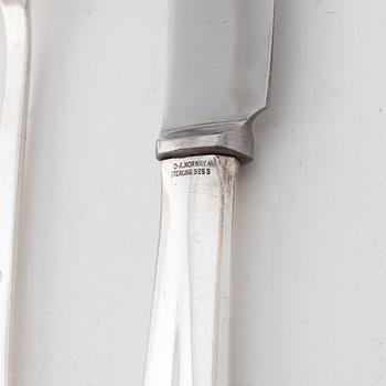 David Andersen, 'Rådhus Vifte' silver cutlery, Norway, (20 pieces).