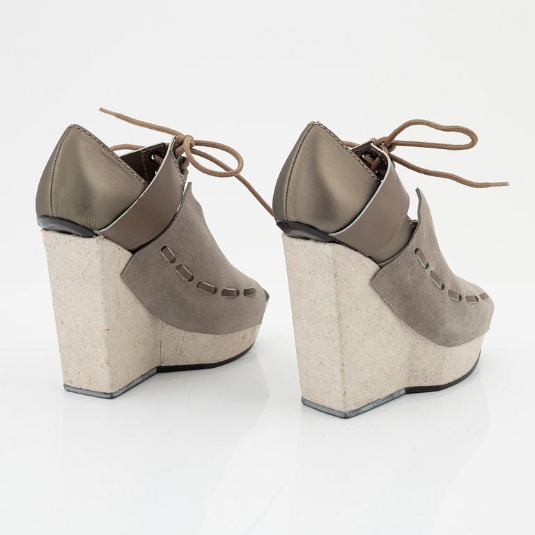 ACNE, a pair of 'Halo' wedge sandals, size 37.