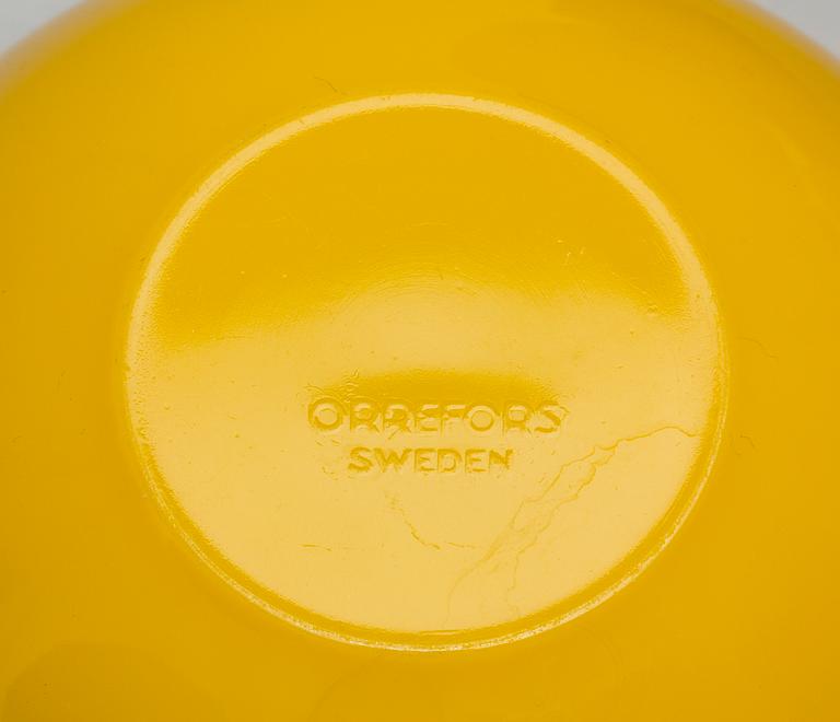 SKÅLAR, 4 st, "Colora", Sven Palmqvist, Orrefors.