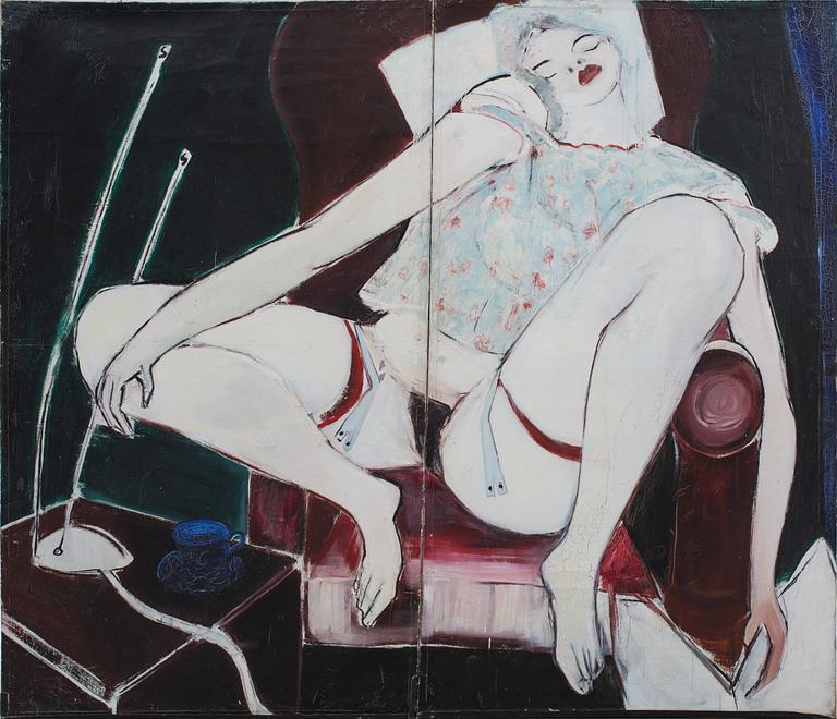 ÅSE CHRISTIAN DANELL, oljemålning på duk (diptyk), osignerad.