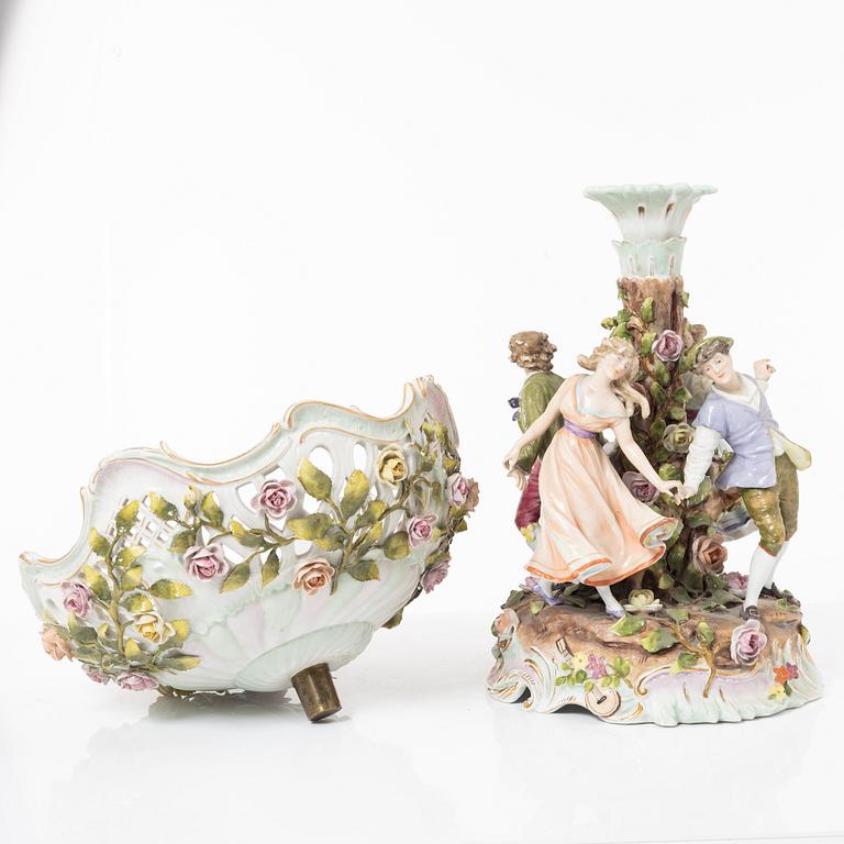 A porcelain centrepiece, Germany, circa 1900.