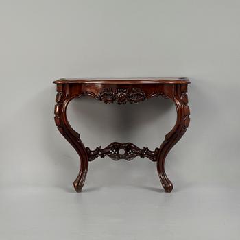 SPEGEL samt KONSOLBORD, nyrokoko, 1800-talets slut.