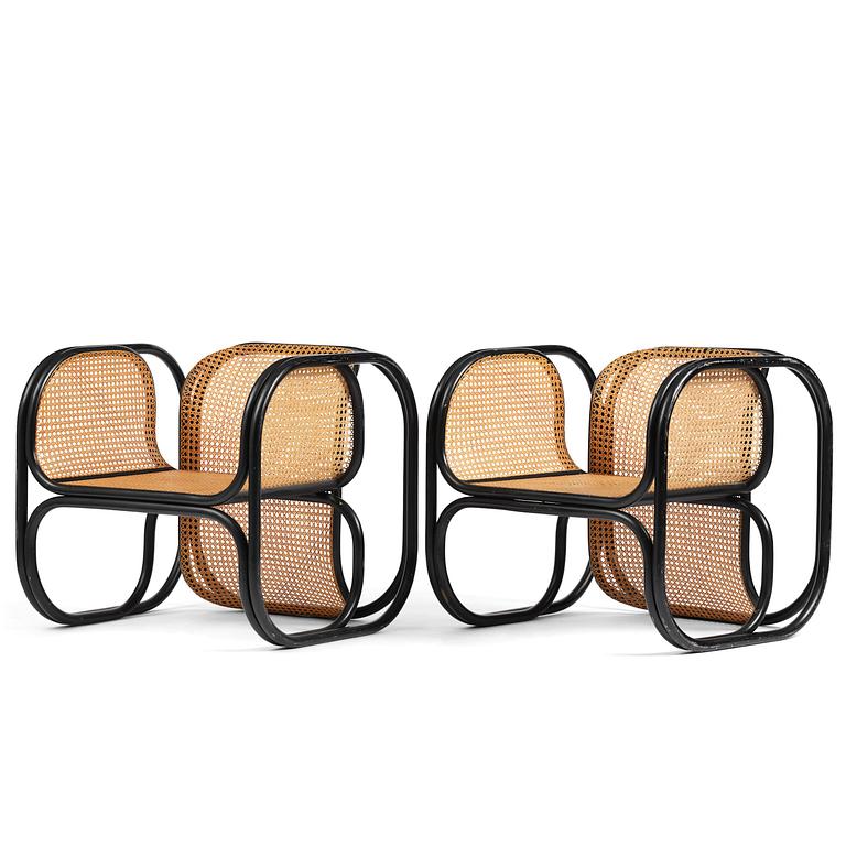 Jan Bocan, fåtöljer, ett par, Thonet, utförda för Tjeckoslovakiska ambassaden, Stockholm, 1972.