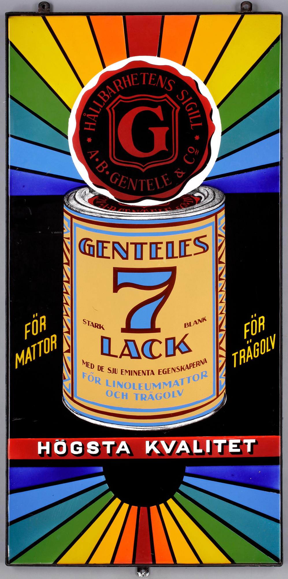 EMALJSKYLT, Genteles lack, 1940-tal.