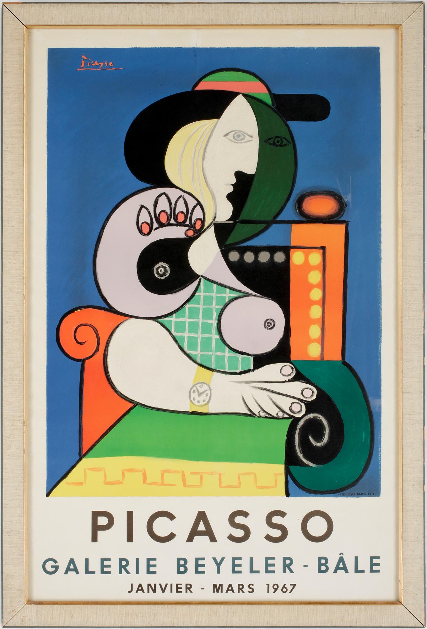 PABLO PICASSO, efter, utställningsaffisch, 1960-tal.