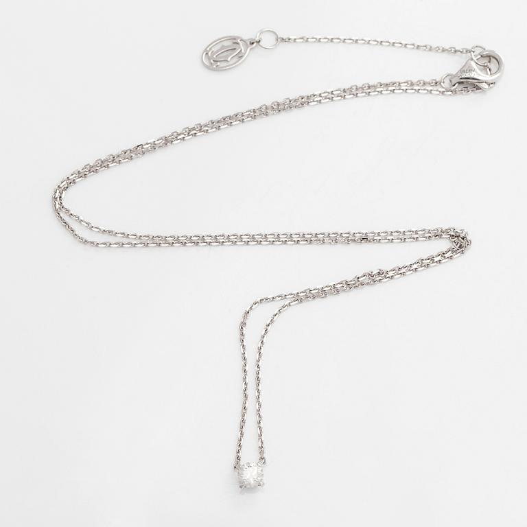 Cartier, halsband, "1895", 18K vitguld med briljantslipad diamant.