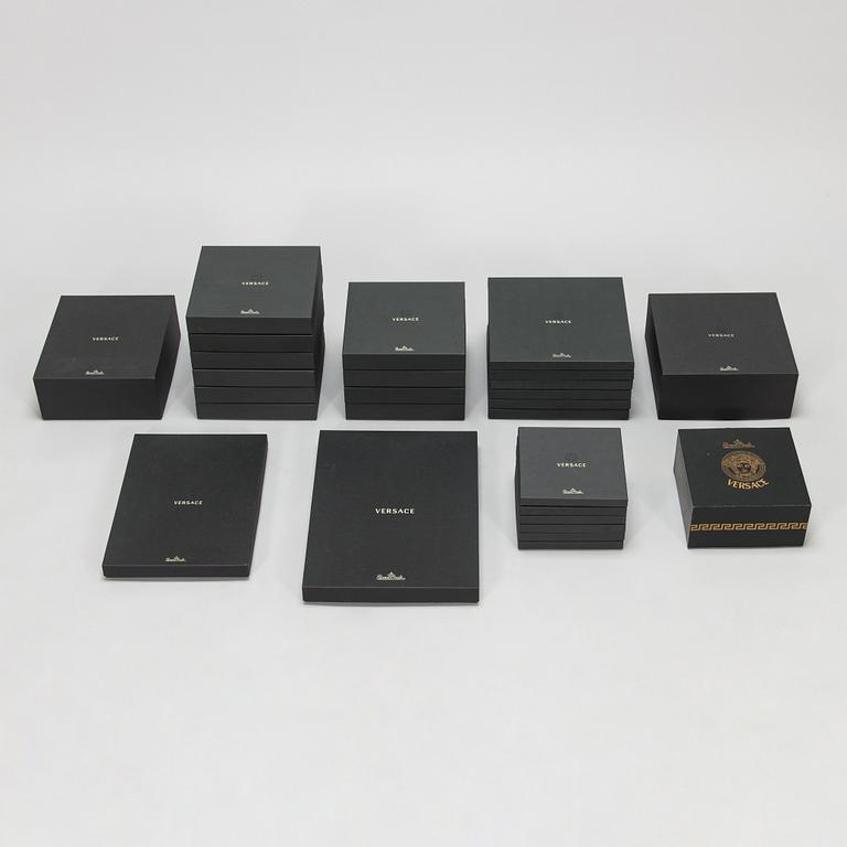 Versace, ruoka-astiasto, 27 osaa, posliini, "Medusa", Rosenthal, Studie-linie, Saksa.