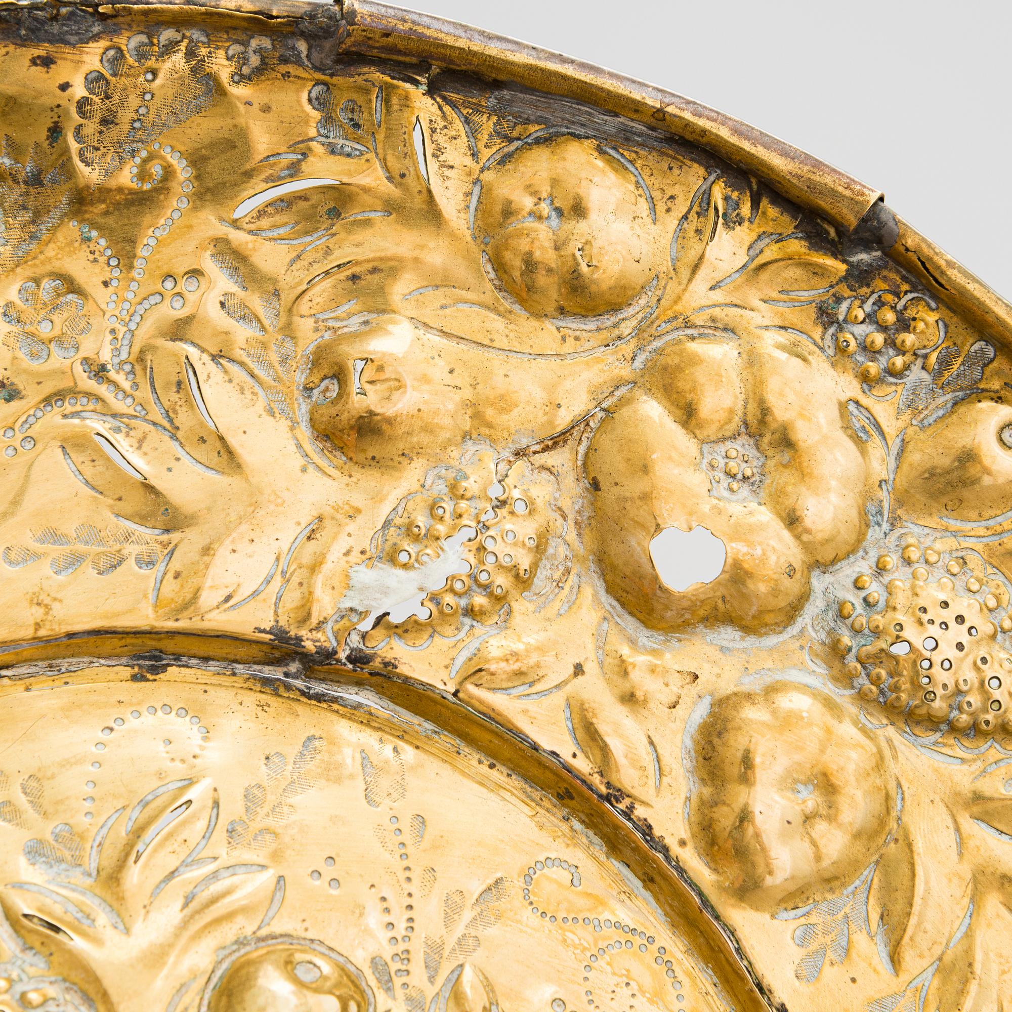 Four mid-17th century Northern and Central European reflectors plates.