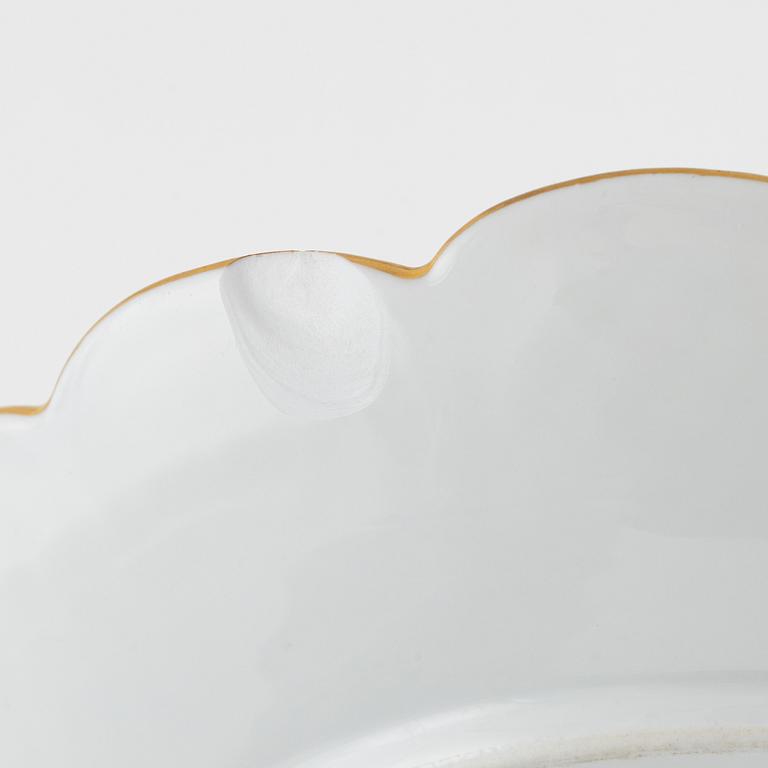 A set of six Meissen porcelain plates, circa 1900.