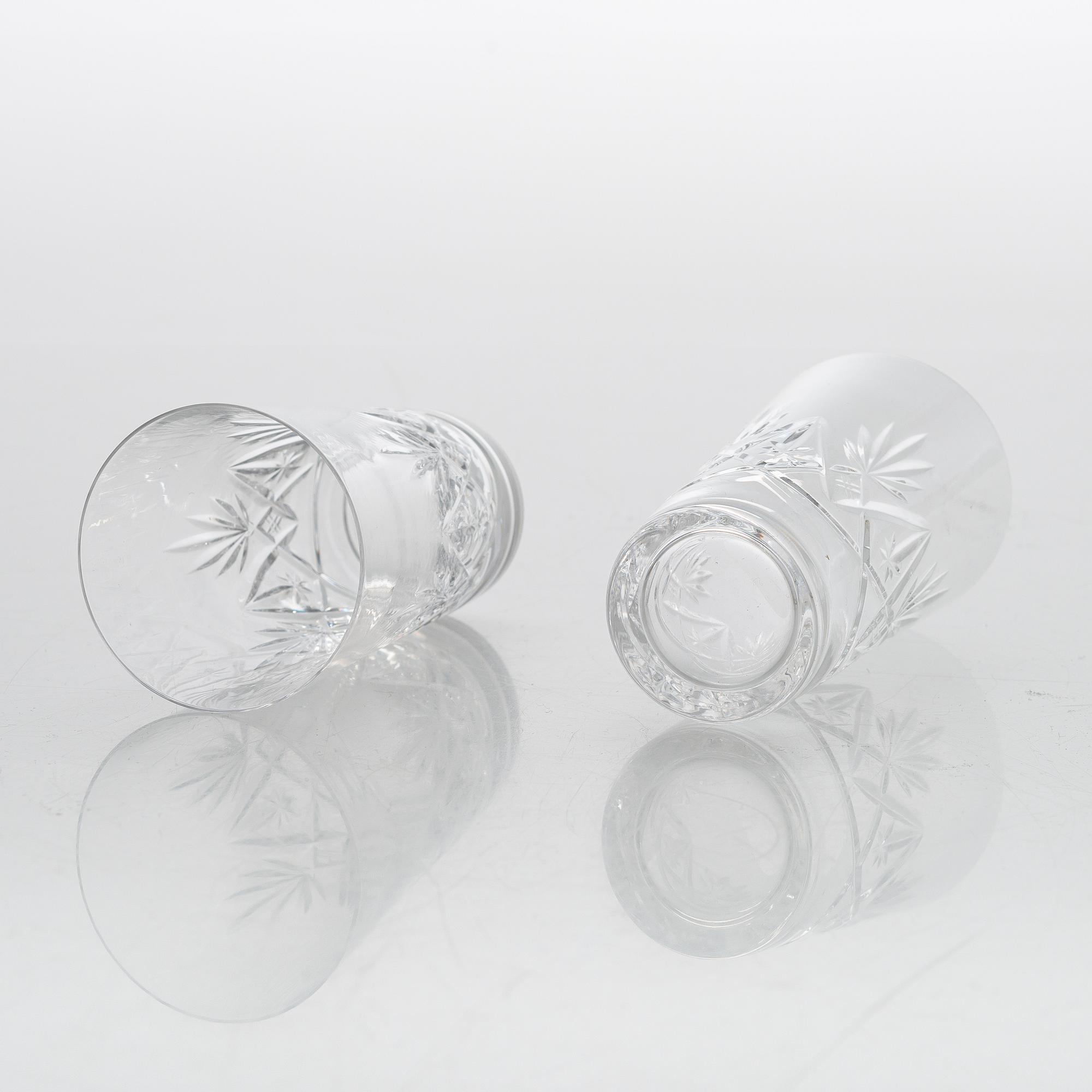 An 'Yrjö' crystal glassware set, 58 pieces, Riihimäen Lasi, Finland, latter half of the 20th century.