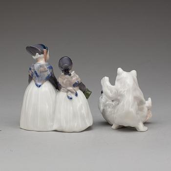 FIGURINER, 2 st. Porslin, Royal Copenhagen.