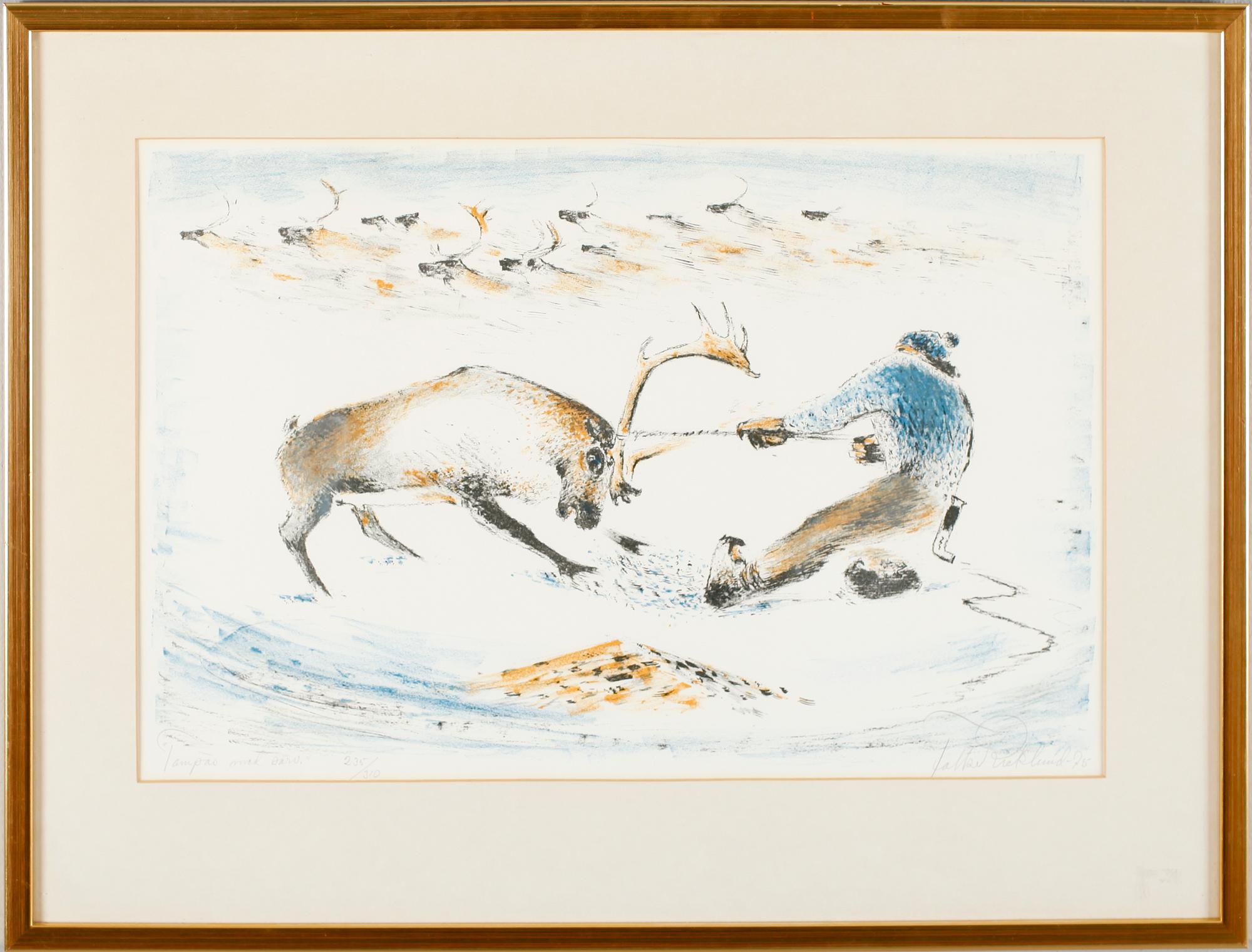 FOLKE RICKLUND, 3 st, färglitografier, signerade, daterade 75/76.