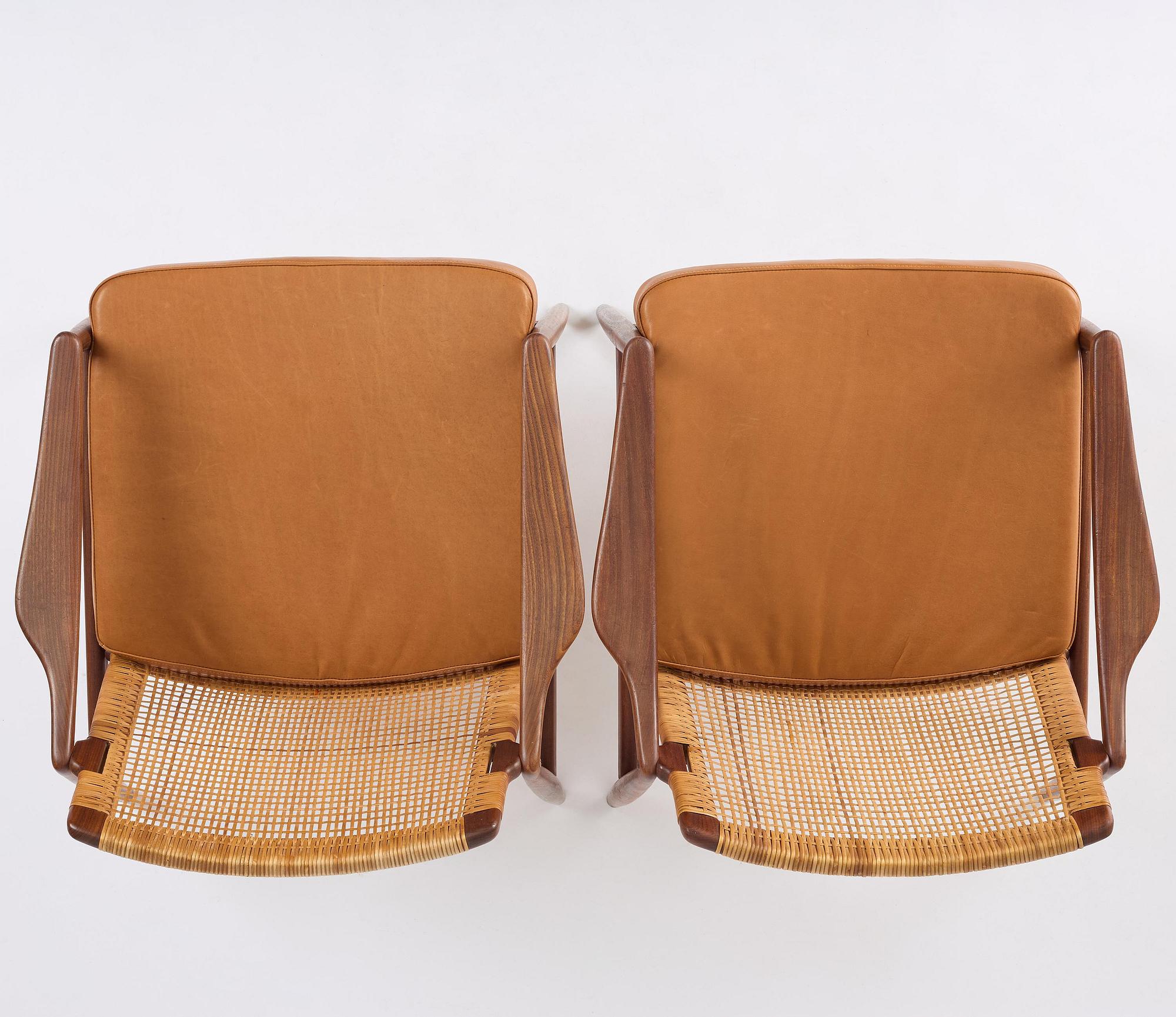Hartmut Lohmeyer, a pair of armchairs, Wilkhahn, Germany, 1950s.