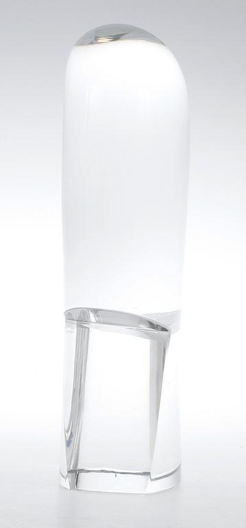 GÖRAN WÄRFF, skulptur, glas "profil", Kosta Boda, unik, signerad.