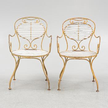 Trädgårdssoffa, två stolar, två karmstolar, Skoglund & Olsson, Gefle, 1900-talets första hälft.