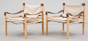 FÅTÖLJER, ett par, "Sirocco", design Arne Norell. Modellen formgiven 1964.