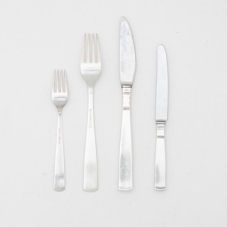 Jacob Ängman, cutlery set, 40 pieces, silver, "Rosenholm", GAB, among others 1969.