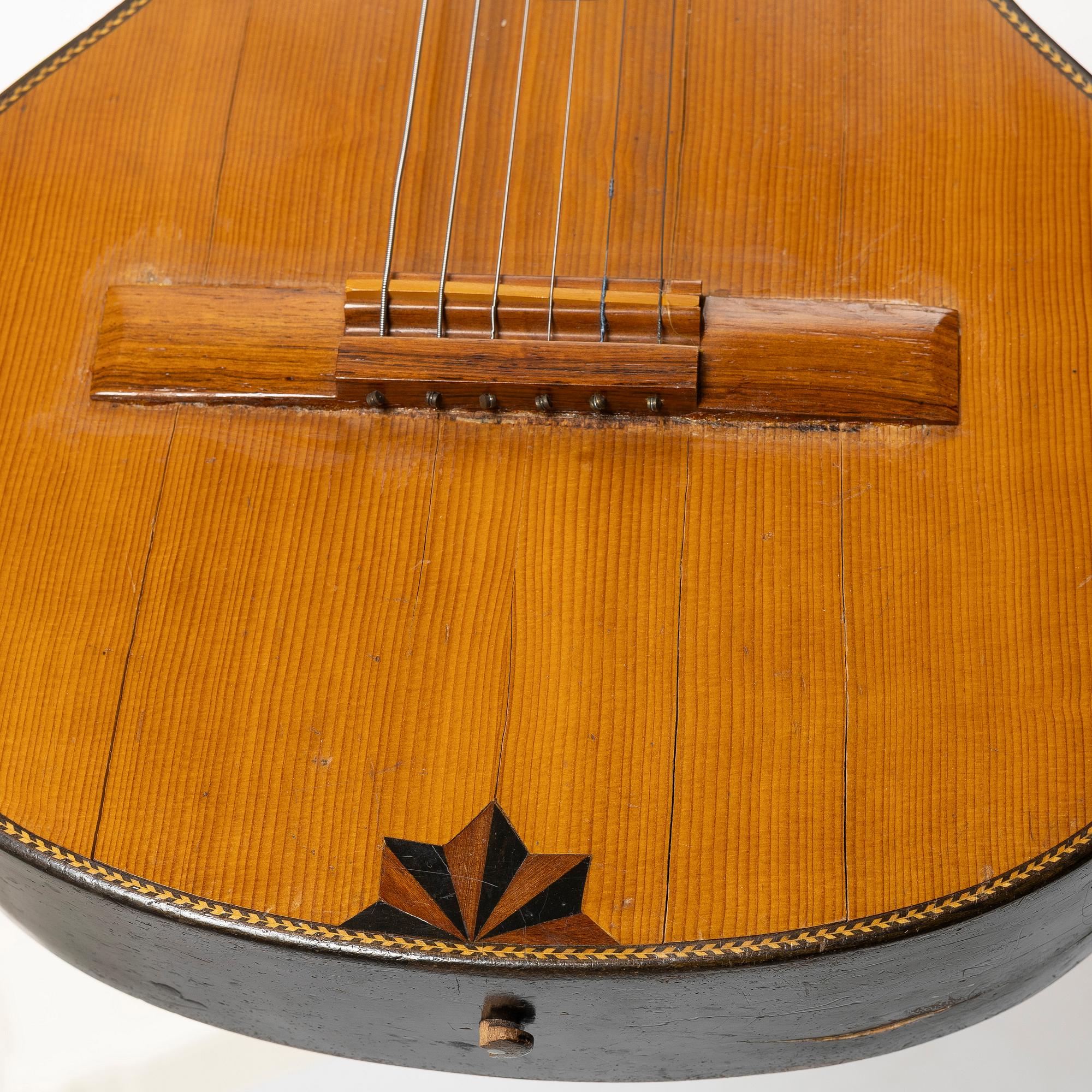 Acoustic guitar, "Wappengitarre", 19th century, Germany.