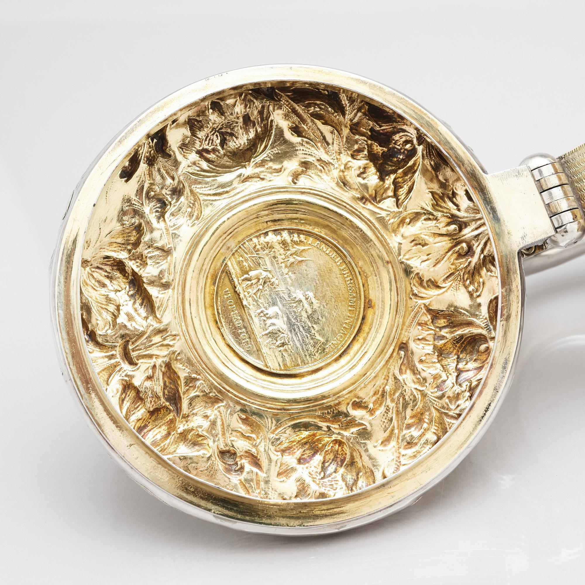 A Swedish Baroque parcel-gilt silver tankard, mark of Baltzar Ekeström, Halmstad 1768.