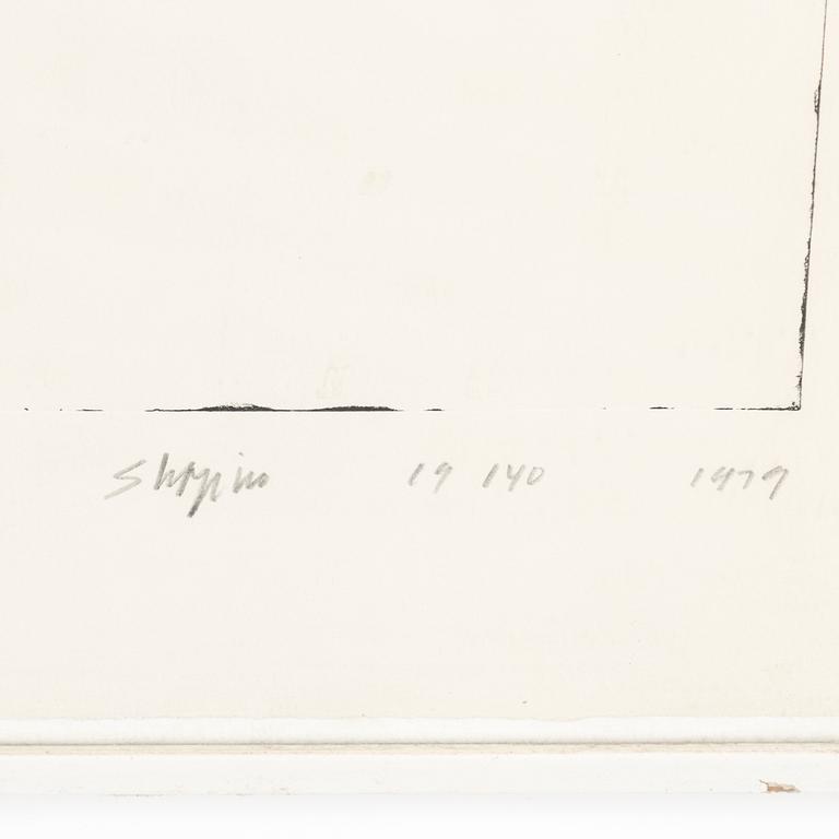 JOEL SHAPIRO, seriegrafi, signerad, numrerad 19/40, daterad 1979.