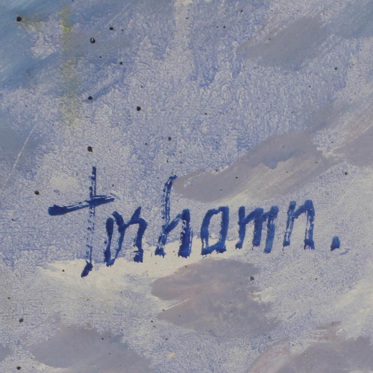 GUNNAR TORHAMN, olja på pannå, signerad.