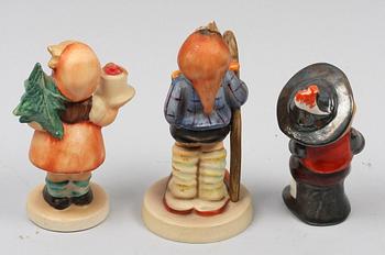FIGURINER, 3 st, porslin, varav 2 st Goebel, "Hummel".