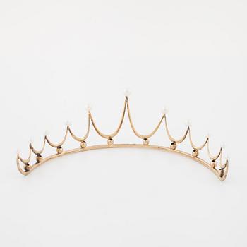 A cultured pearl tiara by Ceson, Göteborg, 1959.