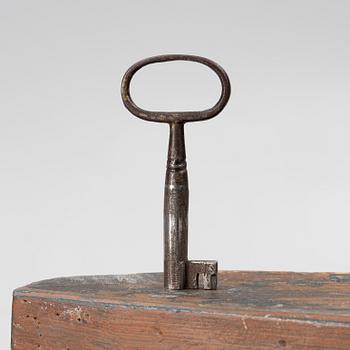 A folk art corner cabinet from Delsbo, Hälsingland dated 1847.