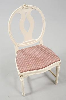 STOLAR, 6 st, gustaviansk stil, 1900-talets andra hälft.