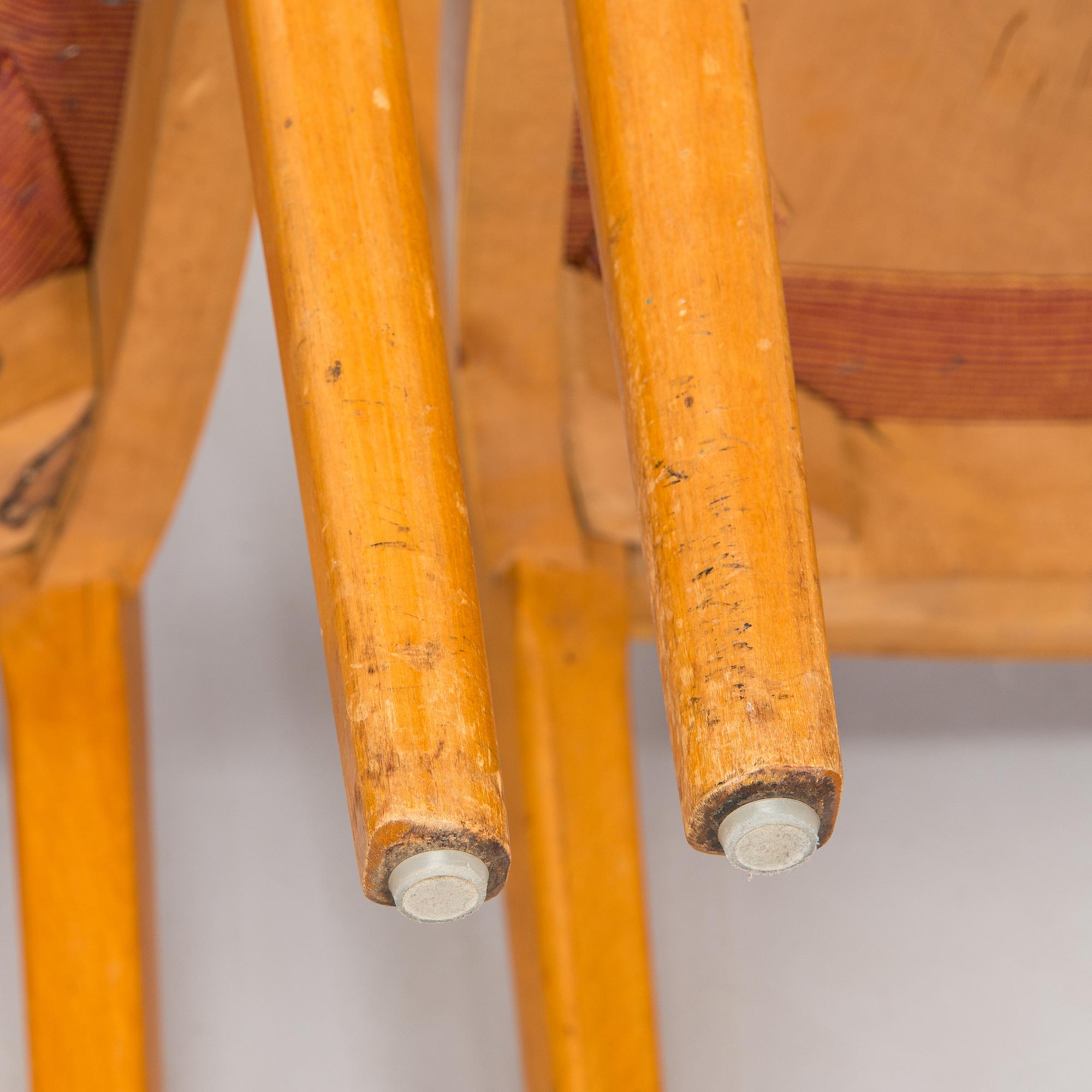 Aino Aalto, Four 1940s chairs for O.Y. Huonekalu-ja Rakennustyötehdas A.B.