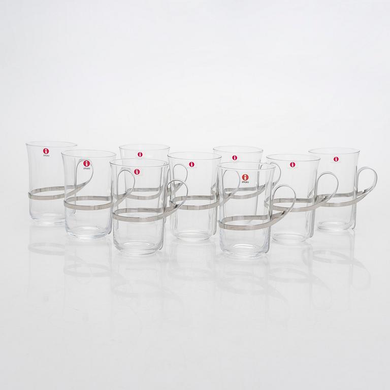 Vivianna Torun Bülow-Hübe, a set of nine 1980s 'Thea' hot drink glasses for Iittala.