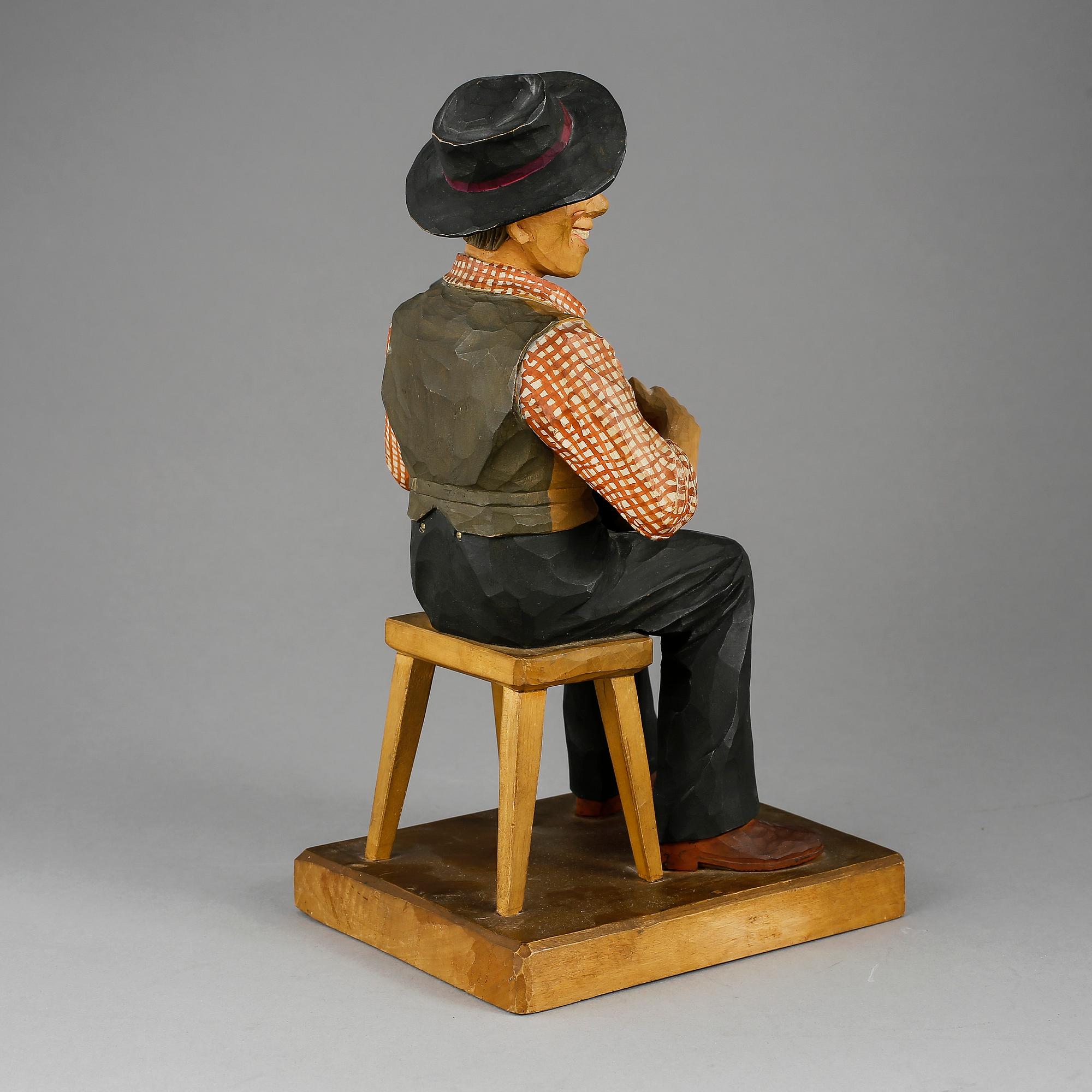 HERMAN ROSELL, träskulptur, 1947.