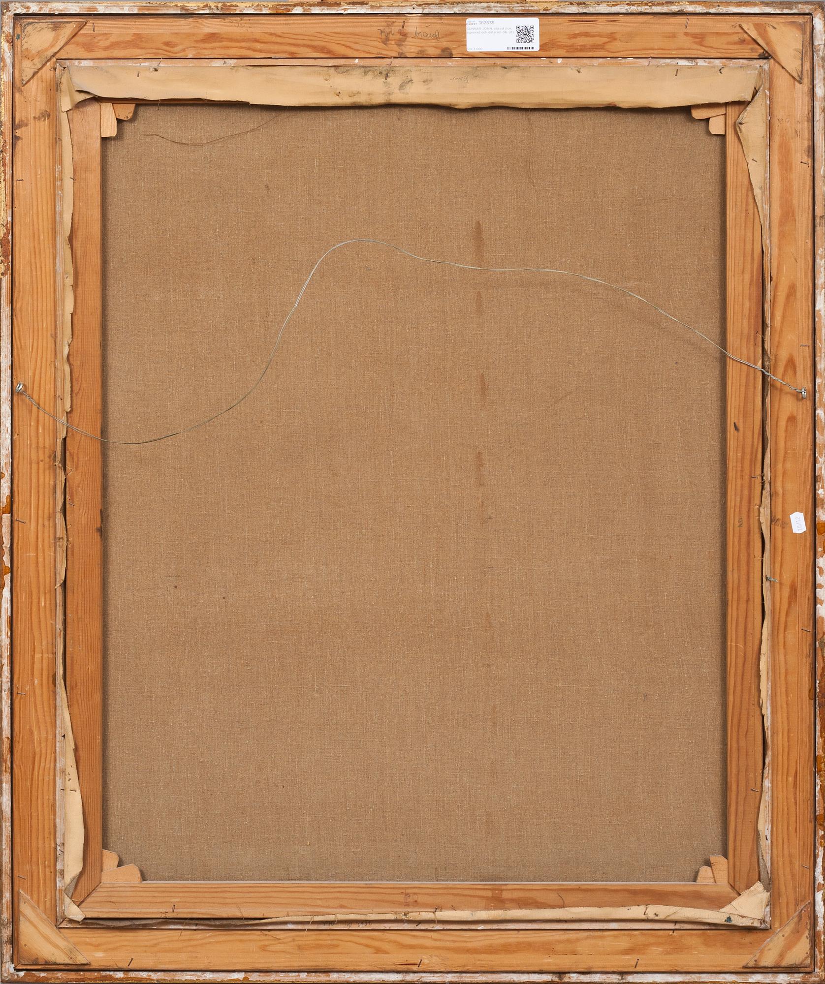 GUNNAR JONN, olja på duk, signerad och daterad -36.