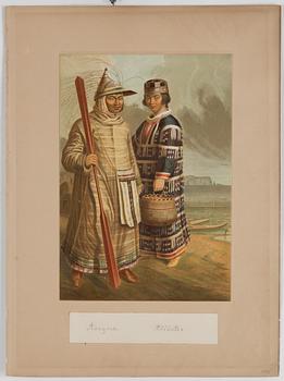 10 PICTURES / PRINTS OF FOLKLORE / NOMADS, from early 20 th century.