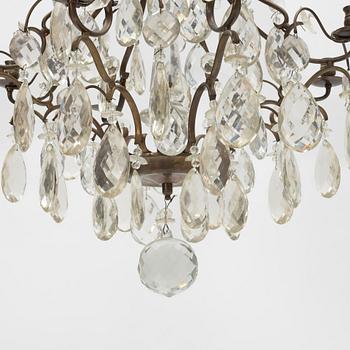 A rococo stye chandelier from around the year 1900.