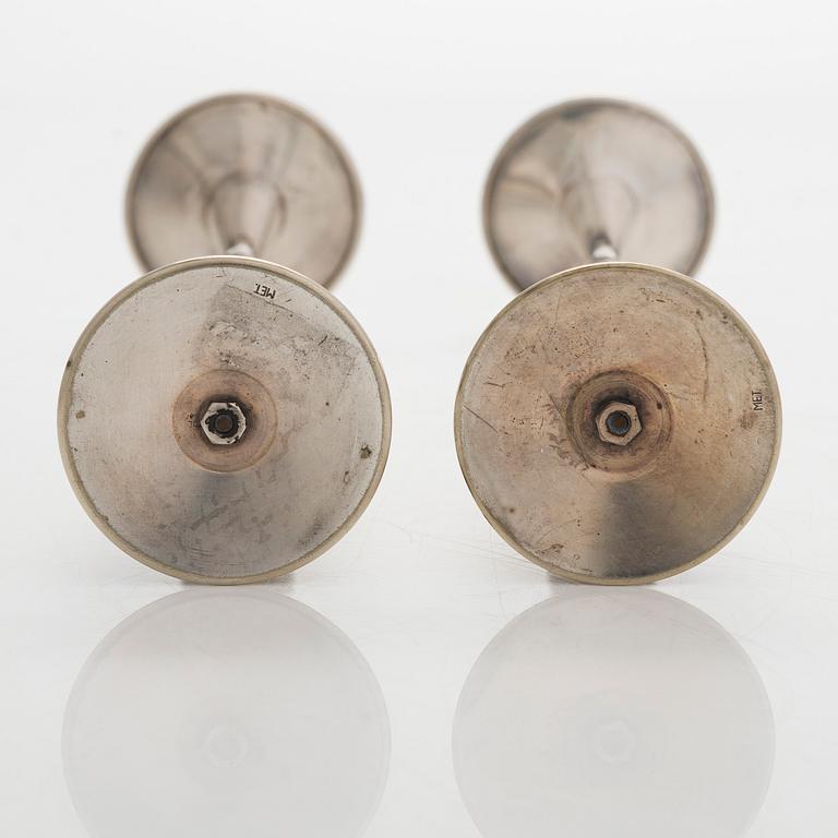 Tapio Wirkkala, Two silver candlesticks, TW 189, Kultakeskus, Hämeenlinna 1961 and 1964.