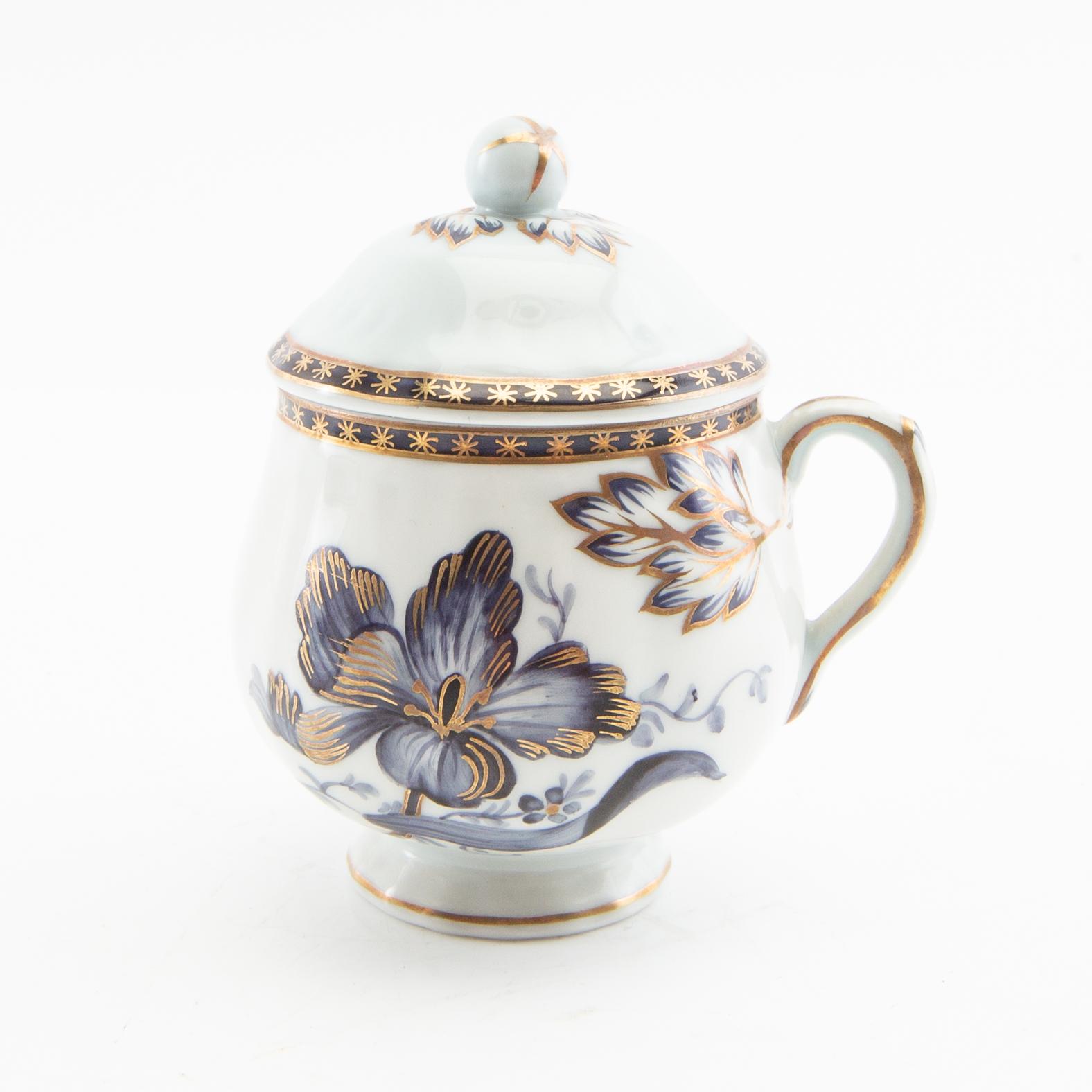 Creamers with saucers, 12 pcs, 20th century.