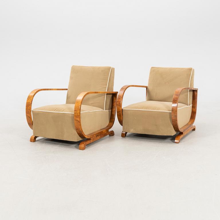 Armchairs, a pair of Art Deco, first half of the 20th century.