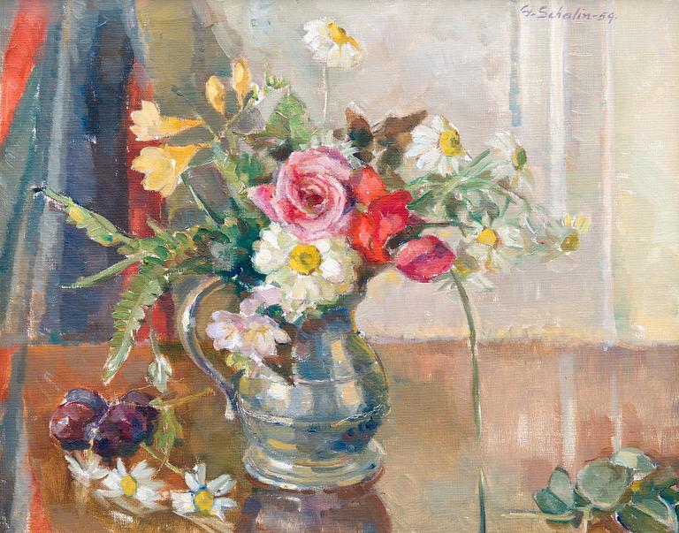 Greta Schalin, STILL LIFE WITH FLOWERS.