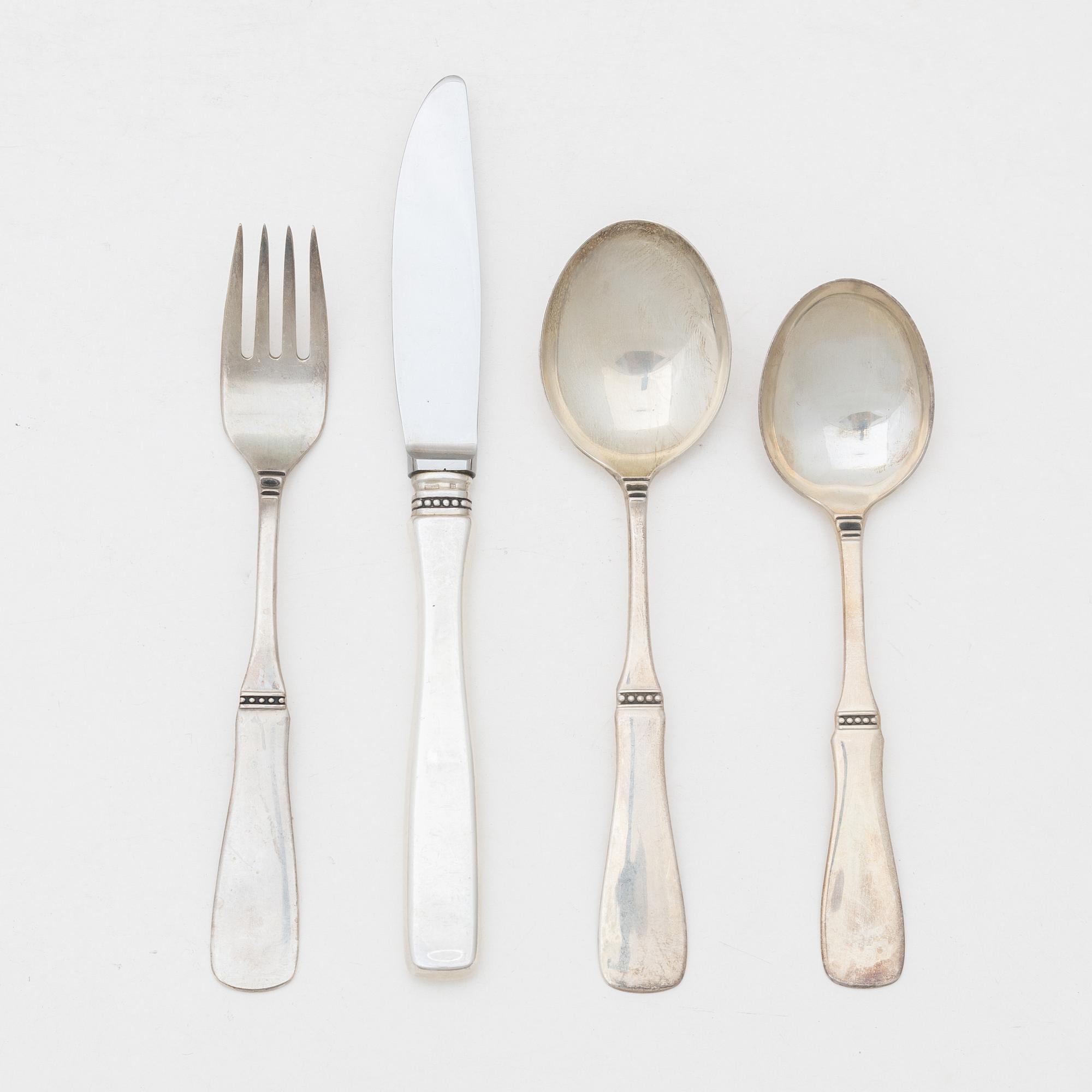 A 34-piece silver flatware set, 'Uppsala', MGAB, Lidköping, Sweden, 1968-1980.