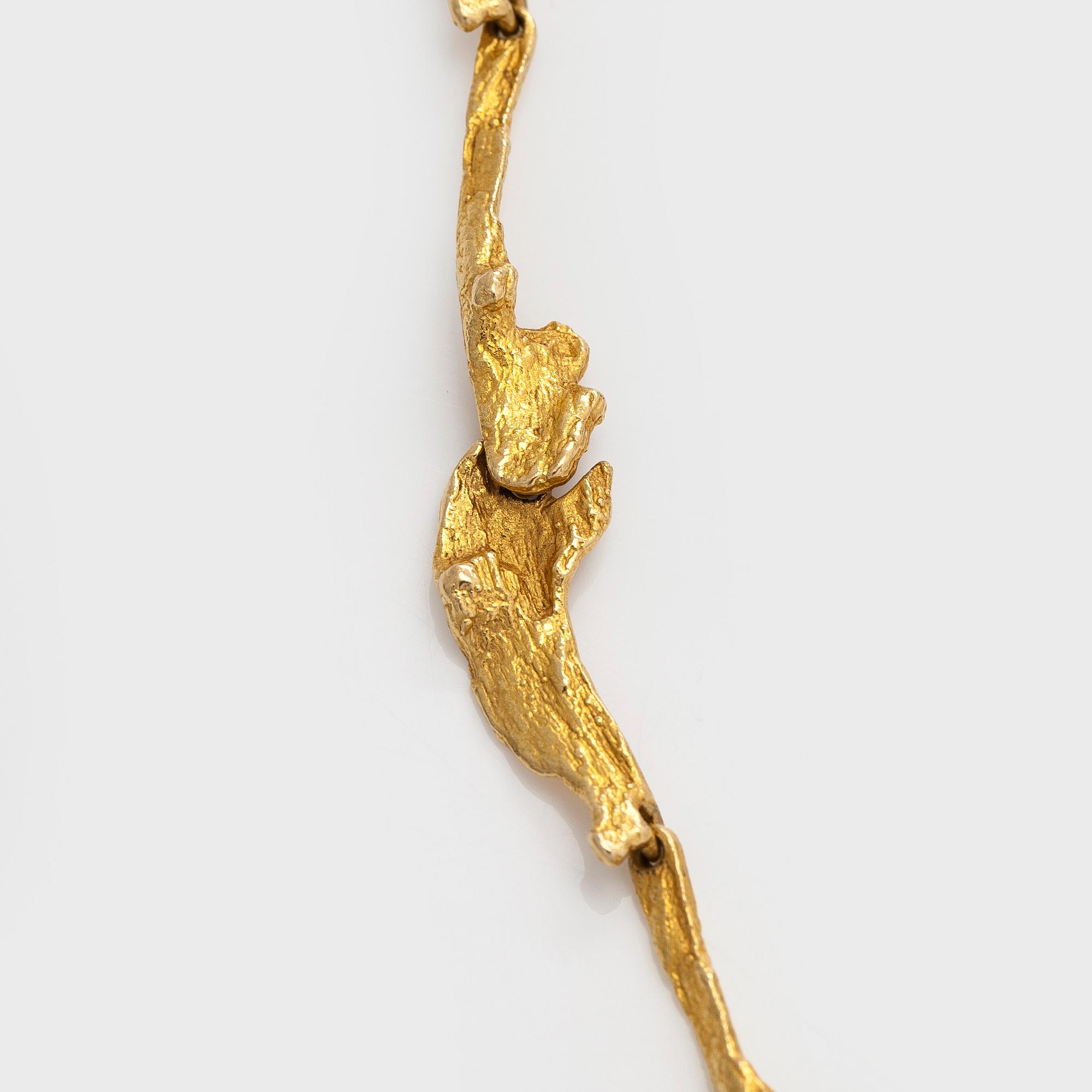 Björn Weckström, Collier, "Mariehand", 18K guld, Lapponia 1991.